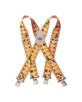 4 in. L x 2 in. W Nylon Ruler Suspenders Yellow 1 pair