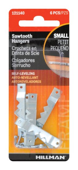 AnchorWire Silver Small Self-Leveling Hanger 1 lb. 6 pk