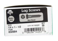 1/4 in. x 1-1/2 in. L Hex Stainless Steel Lag Screw 50 p