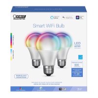 A19 E26 (Medium) Smart-Enabled LED Smart WiFi Bulb Color Ch