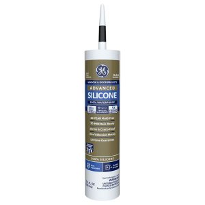 GE Advanced Black Silicone 2 Window and Door Caulk Sealant 10.1