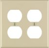 Ivory 2 gang Thermoset Plastic Duplex Outlet Wall Plate