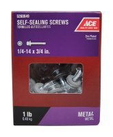 1/4-14 Sizes x 3/4 in. L Hex Washer Head Zinc-Plated Zinc Se