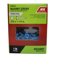 3/16 in. x 1-1/4 in. L Phillips Flat Head Masonry Screws 1 l