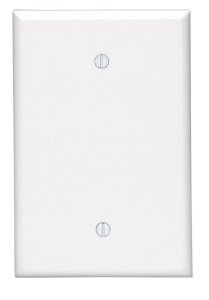 White 1 gang Plastic Blank Wall Plate Oversized