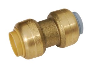 1/2 in. Push x 1/2 in. Dia. Push Brass Coupling