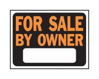 Hy-Glo English Black For Sale Sign 8.5 in. H x 12 in. W