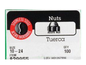 10 in. Stainless Steel SAE Acorn Nut 100 pk