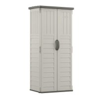 Suncast 2 ft. x 2 ft. Resin Vertical Pent Storage Shed with Floo