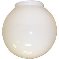 6 in. Glass White Globe with 3-1/8 in. 4-Pack