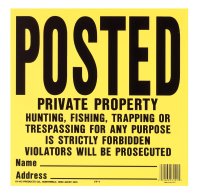 English Yellow Informational Sign 11 in. H x 11 in. W