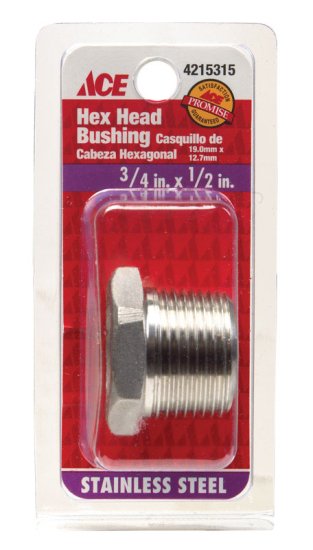 3/4 in. MPT x 1/2 in. Dia. FPT Stainless Steel Hex