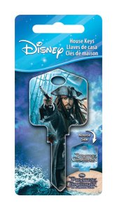 Disney Capt N Jack Sparrow House Key Blank 66/97 KW1/KW1