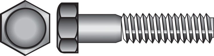 5/8 in. Dia. x 3 in. L Hot Dipped Galvanized Steel Hex B