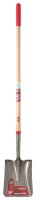 Steel 9 in. W x 57.75 in. L Square Point Shovel Wood
