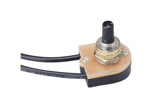 Single Pole Rotary Switch Black 1 pk