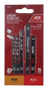 High Carbon Steel Universal Jig Saw Blade Set 5 pk