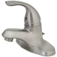 Brushed Nickel Single Handle With Pop-Up Faucet 4 in.