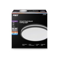 (image for) 14 in. L Matte Black Black Ceiling Fixture