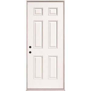 (image for) 36 in. x 80 in. Right Hand Inswing 6-Panel Primed Steel Prehung