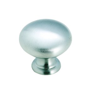 Round Cabinet Knob 1-1/4 in. Dia. 1-1/8 in. Brus