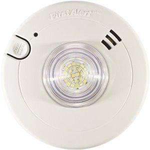 120-Volt AC Smoke and LED Strobe Alarm with 10-Year Battery