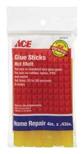 .43 in. Dia. x 4 in. L Extra Strength Glue Sticks Clear 6 pk