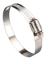 Hy Gear 1 in. to 2 in. SAE 24 Silver Hose Clamp Stainless