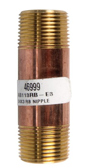 3/4 in. MPT x 3/4 in. Dia. x 3 in. L MPT Brass Nipple