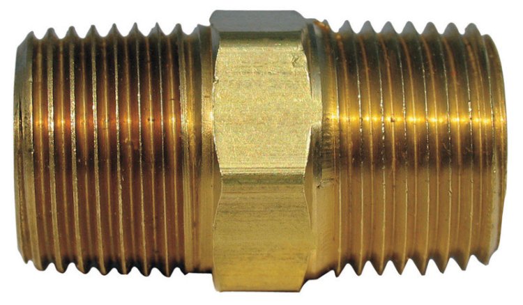 1/2 in. MPT Brass Hex Nipple