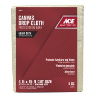 (image for) 4 ft. W X 15 ft. L 8 oz Canvas Drop Cloth 1 pk