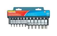 Assorted Sizes x 1/4 and 3/8 in. drive SAE 6 Point Torx