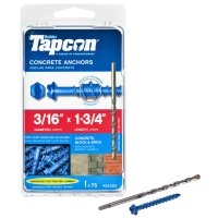 Tapcon 3/16 in. D X 1-3/4 in. L Steel Hex Head Concrete Screw An