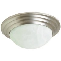 8.75 in. 2-Light Satin Nickel Flush Mount