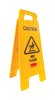 English Yellow Caution Easel Floor Sign 26 in. H x 11