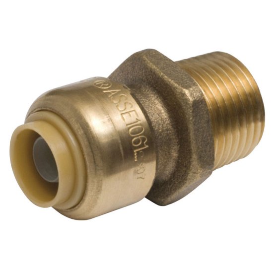 3/8 in. Push x 1/2 in. Dia. MPT Brass Connector