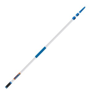 (image for) Telescoping 18 ft. L X 2 in. D Aluminum Extension Pole Blue/White