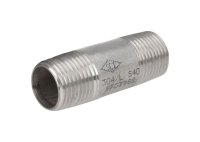1 in. MPT x 2 in. L Stainless Steel Pipe Nipple