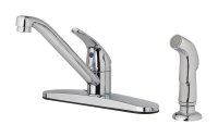 Single Handle Polished Chrome Kitchen Faucet with Sprayer