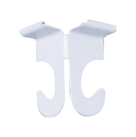 White Steel 2 in. H Sturdy Drop Ceiling Track Hooks 2 pk