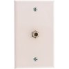 White 1-Gang Coaxial Connector Wall Plate 10-Pack