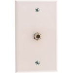 White 1-Gang Coaxial Connector Wall Plate 10-Pack