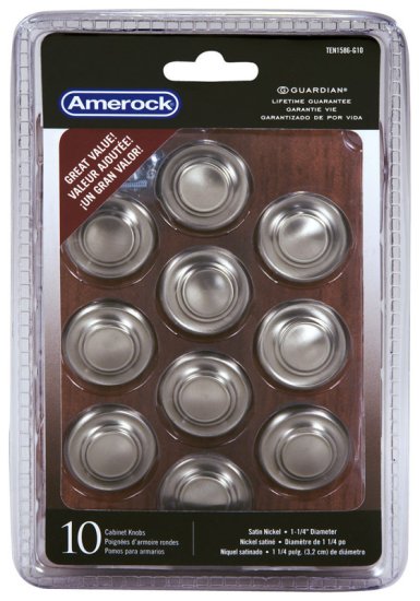 Inspirations Round Cabinet Knob 1-5/16 in. Dia. 1 in. Sa