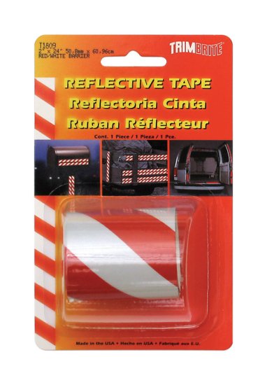 24 in. W x 2 in. L White Reflective Tape 1 pk