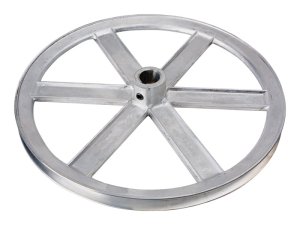 6 in. Dia. Zinc Single V Grooved Pulley