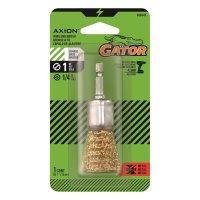 (image for) 1 in. Coarse Crimped End Brush Brass Coated Steel 4500 rpm 1 pc