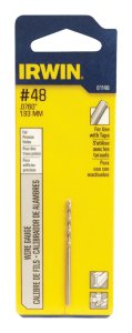 #48 x 2 in. L High Speed Steel Wire Gauge Bit 1 pc.