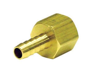 Brass 1/4 in. Dia. x 3/8 in. Dia. Adapter Yellow 1 pk