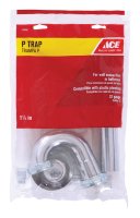 1-1/4 in. Dia. Chrome Plated Brass P Trap