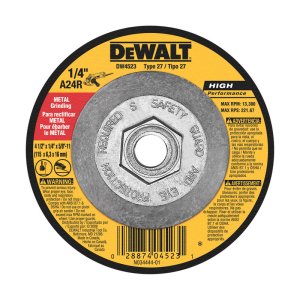 4-1/2 in. D X 1/4 in. thick T X 5/8 in. S Metal Grinding Wheel